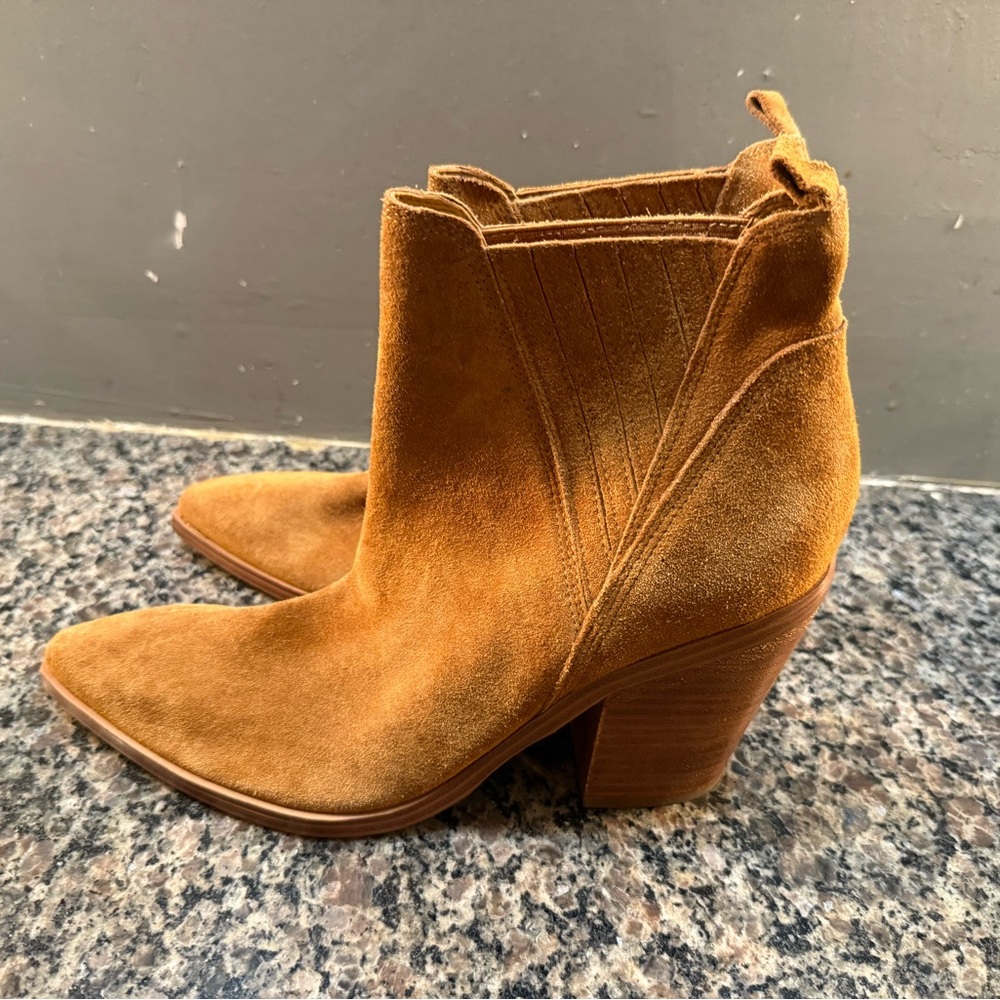 Marc Fisher Tan Suede Western Boots Size 11